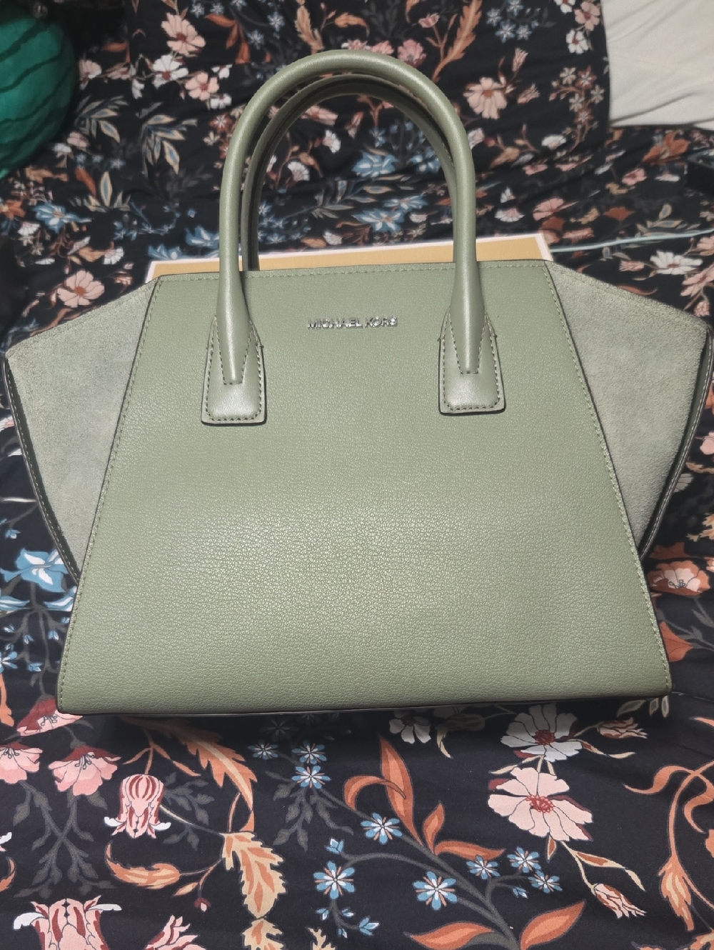 Michael Kors Sage Green Top-Handle Satchel
